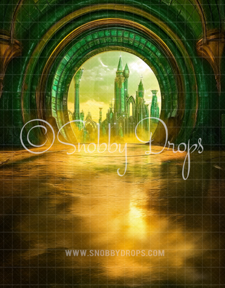 Wicked Portal Window to Oz Fabric Backdrop Sweep-Fabric Photography Sweep-Snobby Drops Fabric Backdrops for Photography, Exclusive Designs by Tara Mapes Photography, Enchanted Eye Creations by Tara Mapes, photography backgrounds, photography backdrops, fast shipping, US backdrops, cheap photography backdrops