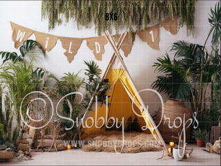 Wild One Cake Smash Fabric Backdrop-Fabric Photography Backdrop-Snobby Drops Fabric Backdrops for Photography, Exclusive Designs by Tara Mapes Photography, Enchanted Eye Creations by Tara Mapes, photography backgrounds, photography backdrops, fast shipping, US backdrops, cheap photography backdrops