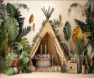 Wild One Teepee Cake Smash Fabric Backdrop-Fabric Photography Backdrop-Snobby Drops Fabric Backdrops for Photography, Exclusive Designs by Tara Mapes Photography, Enchanted Eye Creations by Tara Mapes, photography backgrounds, photography backdrops, fast shipping, US backdrops, cheap photography backdrops