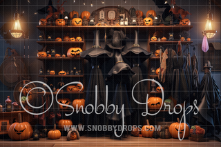 Witch's Attic Wardrobe Halloween Fabric Backdrop-Fabric Photography Backdrop-Snobby Drops Fabric Backdrops for Photography, Exclusive Designs by Tara Mapes Photography, Enchanted Eye Creations by Tara Mapes, photography backgrounds, photography backdrops, fast shipping, US backdrops, cheap photography backdrops