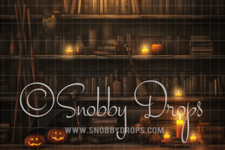 Witchy Shelves Fabric Backdrop-Fabric Photography Backdrop-Snobby Drops Fabric Backdrops for Photography, Exclusive Designs by Tara Mapes Photography, Enchanted Eye Creations by Tara Mapes, photography backgrounds, photography backdrops, fast shipping, US backdrops, cheap photography backdrops