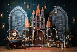 Wizard Babe Birthday Tot Drop-Fabric Photography Backdrop-Snobby Drops Fabric Backdrops for Photography, Exclusive Designs by Tara Mapes Photography, Enchanted Eye Creations by Tara Mapes, photography backgrounds, photography backdrops, fast shipping, US backdrops, cheap photography backdrops