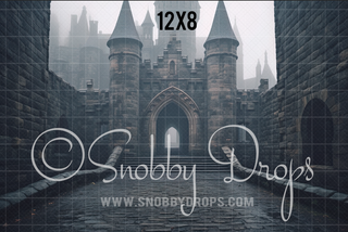 Wizard Castle Entrance Fabric Backdrop-Fabric Photography Backdrop-Snobby Drops Fabric Backdrops for Photography, Exclusive Designs by Tara Mapes Photography, Enchanted Eye Creations by Tara Mapes, photography backgrounds, photography backdrops, fast shipping, US backdrops, cheap photography backdrops