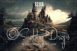 Wizard Castle Fabric Backdrop-Fabric Photography Backdrop-Snobby Drops Fabric Backdrops for Photography, Exclusive Designs by Tara Mapes Photography, Enchanted Eye Creations by Tara Mapes, photography backgrounds, photography backdrops, fast shipping, US backdrops, cheap photography backdrops