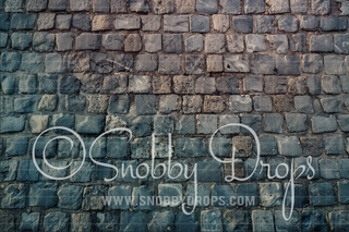 Wizard Owlery Cobblestone Texture Fabric or Rubber Backed Floor-Floor-Snobby Drops Fabric Backdrops for Photography, Exclusive Designs by Tara Mapes Photography, Enchanted Eye Creations by Tara Mapes, photography backgrounds, photography backdrops, fast shipping, US backdrops, cheap photography backdrops