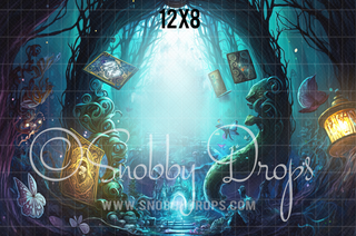 Wonderland Portal Fabric Backdrop-Fabric Photography Backdrop-Snobby Drops Fabric Backdrops for Photography, Exclusive Designs by Tara Mapes Photography, Enchanted Eye Creations by Tara Mapes, photography backgrounds, photography backdrops, fast shipping, US backdrops, cheap photography backdrops