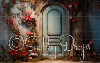 Wonderland Secret Door Fabric Backdrop-Fabric Photography Backdrop-Snobby Drops Fabric Backdrops for Photography, Exclusive Designs by Tara Mapes Photography, Enchanted Eye Creations by Tara Mapes, photography backgrounds, photography backdrops, fast shipping, US backdrops, cheap photography backdrops