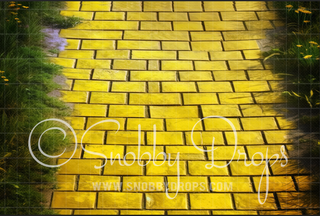 Yellow Brick Path Fabric or Rubber Backed Floor-Floor-Snobby Drops Fabric Backdrops for Photography, Exclusive Designs by Tara Mapes Photography, Enchanted Eye Creations by Tara Mapes, photography backgrounds, photography backdrops, fast shipping, US backdrops, cheap photography backdrops